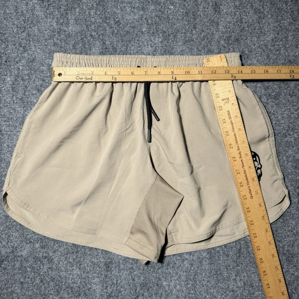 Gymreapers Sand Beige Training Gym Shorts Athletic Running Men Medium 6